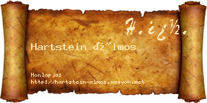 Hartstein Álmos névjegykártya